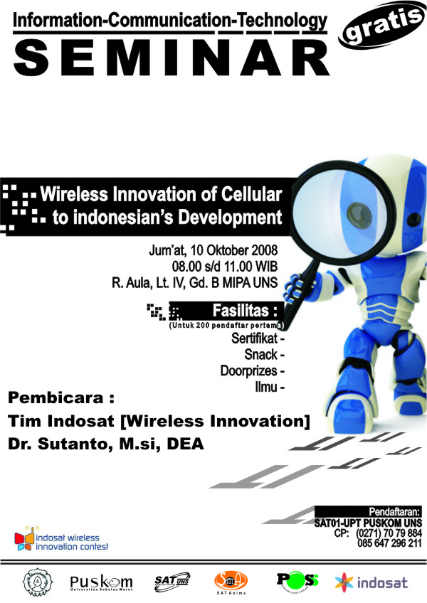 Seminar ICT GRATIS “Wireless Inovation of Cellular to Indonesian’s Development”